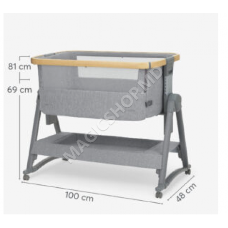 Pătuț de copii Kikkaboo Nanna 2 Army Side - diverse culori